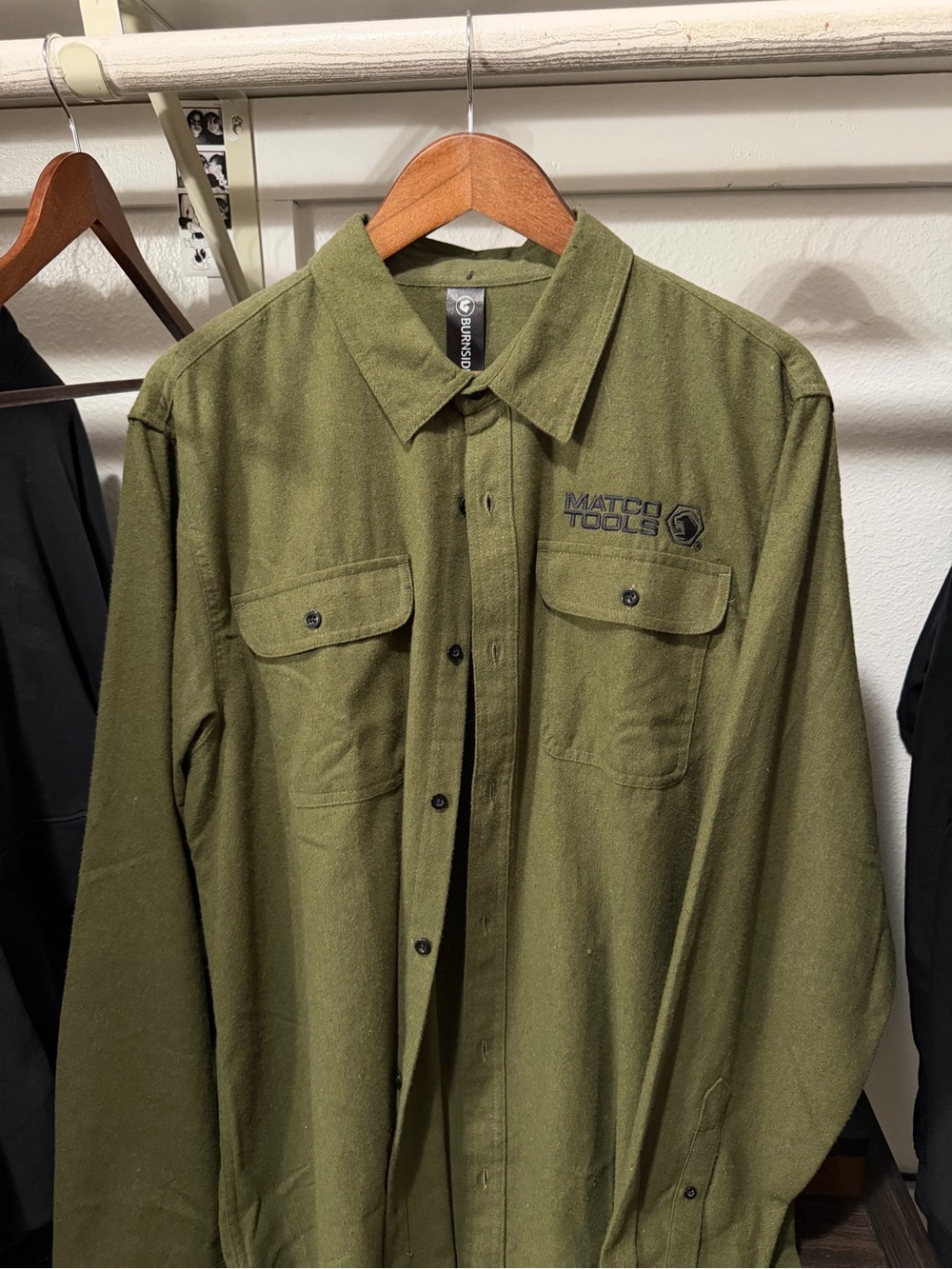 Men's Olive Green Work Shirt Jacket